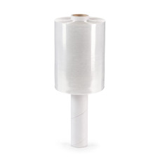 5" x 700', 120 Gauge Stretch Wrap Mini Roll with an Extended Cardboard Handle, Clear